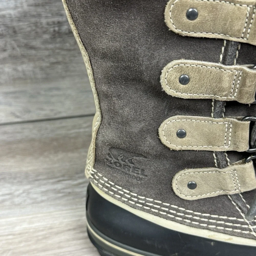 Sorel Joan Of Arctic Tall Womens Sz 6 Brown Waterproof Fur Snow Boot NL1540-051‎ - Picture 2 of 9